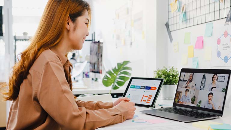 Turn your camera on during meetings to keep your remote team engaged.
